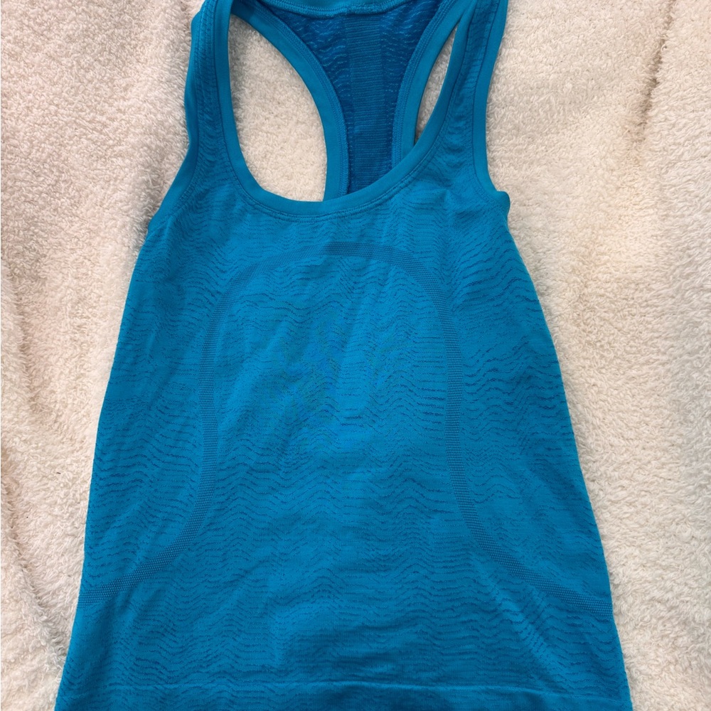 Blue Racerback Tank Top